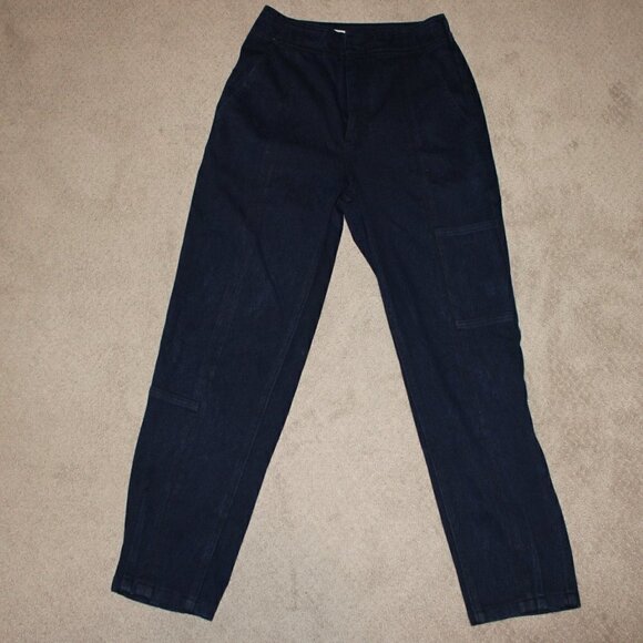 PILCRO Ultra High-Rise Relaxed Jogger Jeans Size 25 Dark Wash - Picture 2 of 5
